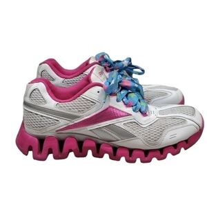 Reebok Womens Y2K Pink Chunky Platform Running Sneakers Zig  shoes sz 6.5